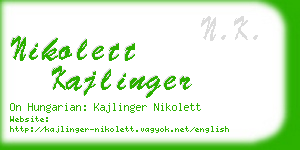 nikolett kajlinger business card